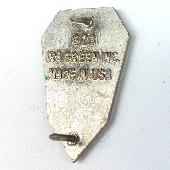 Vintage US Army “FOLLOW ME” Infantry Lapel Pin G23 IRA GREEN Made in USA - Picture 2 of 3